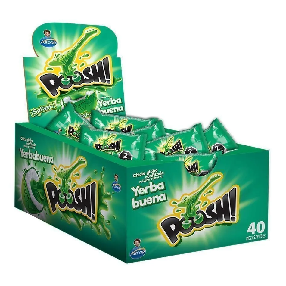 CHICLE POOSH YERBABUENA C/40