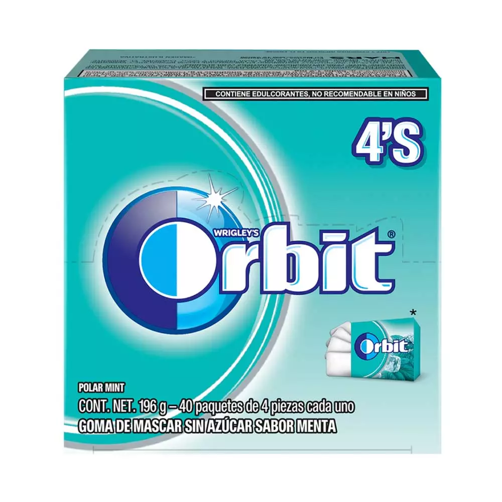 CHICLE ORBIT 4PS POLAR MINT