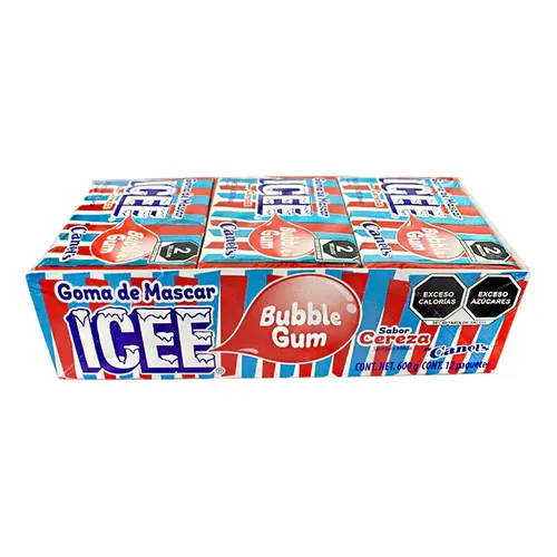CHICLE ICEE CANELS C/12 BUBBLE GUM