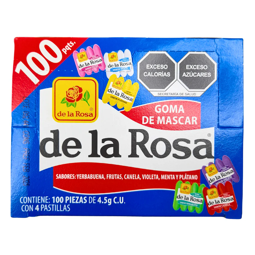 CHICLE DE LA ROSA 4´S C/100