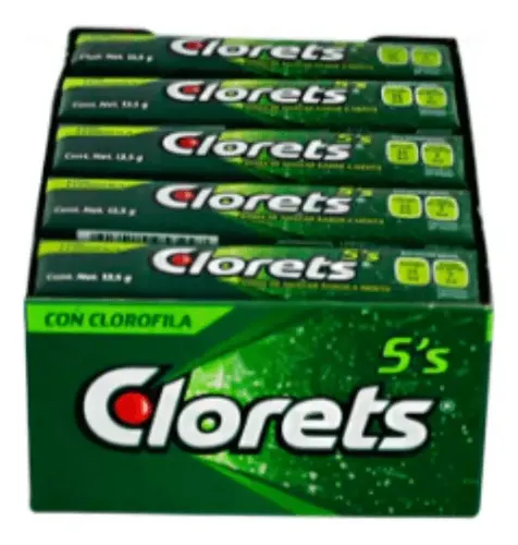 CHICLE CLORETS 5'S