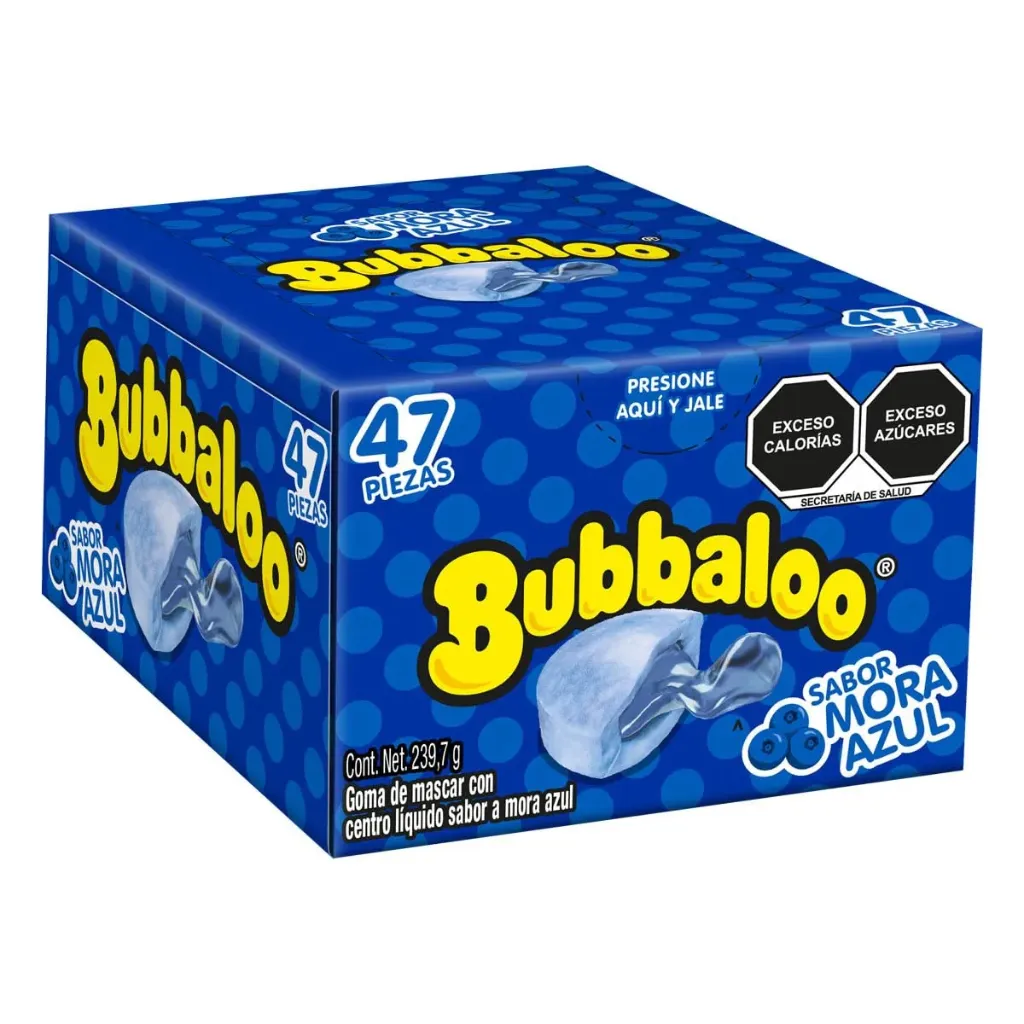 CHICLE BUBBALOO MORA AZUL C/47