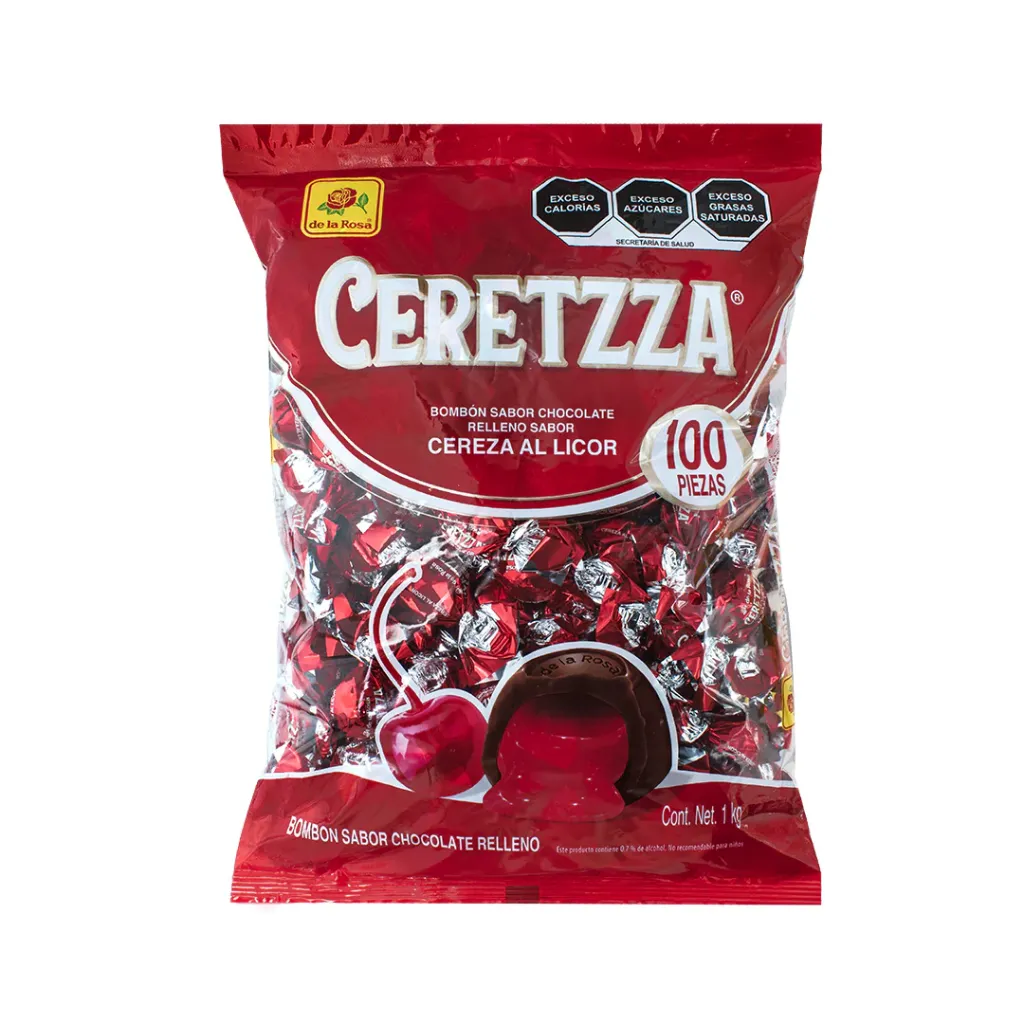 CERETZZA CHOCOLATE RELLENO SABOR CEREZA AL LICOR