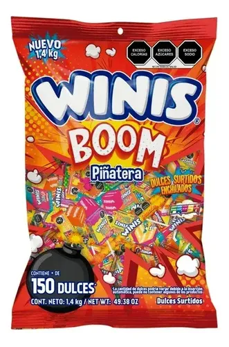 CARAMELO WINIS BOOM PIÑATERA C/1.4 KG