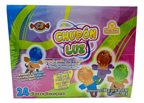CARAMELO CHUPON LUZ C/24
