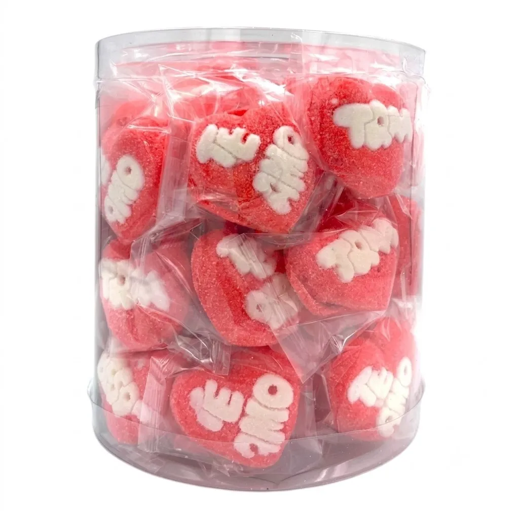 BOMBON CORAZON EMY RISA TE AMO ROJO C/50