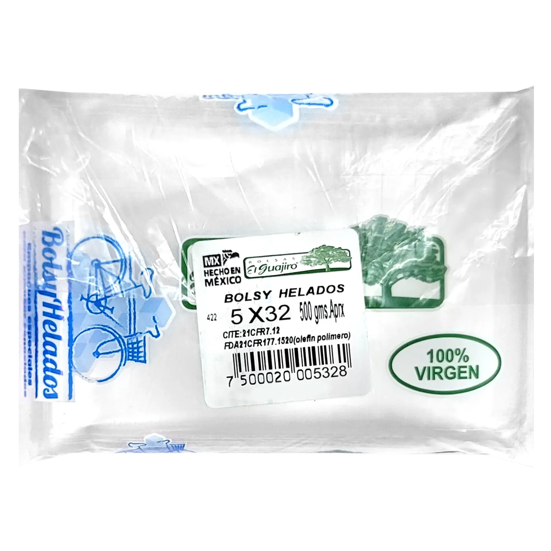 BOLSA PLASTICO GUAJIRO 5X32
