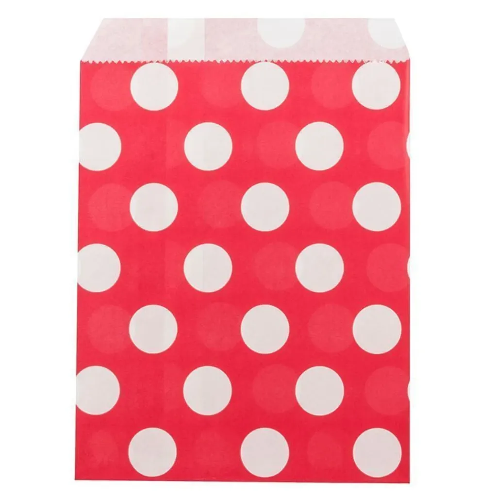 BOLSA PARA BOLOS ROJO CON LUNARES C/25