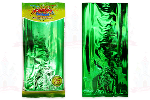 BOLSA METALICAS VERDE C/25