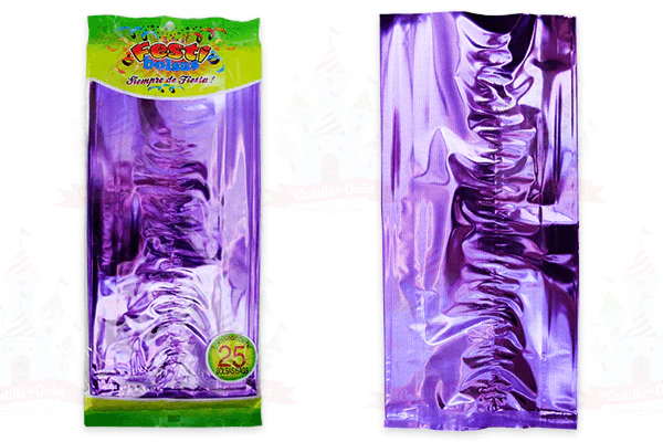 BOLSA METALICAS MORADO C/25