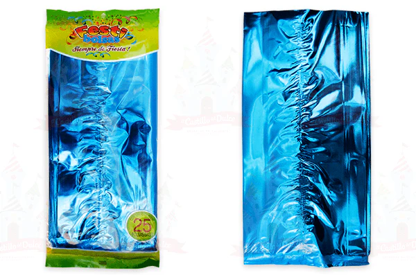 BOLSA METALICAS AZUL C/25
