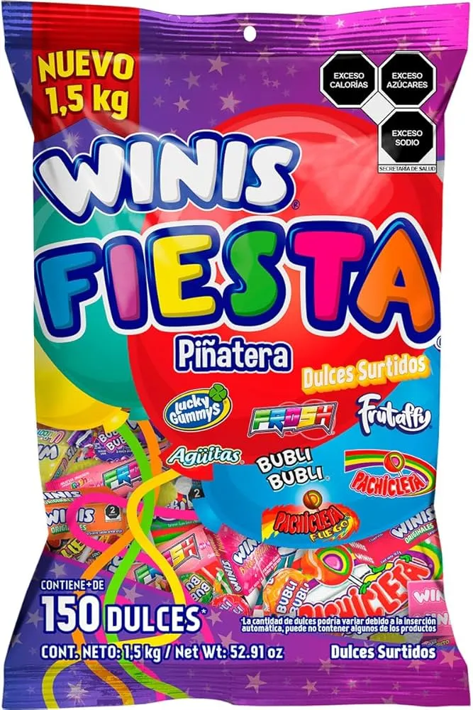 WINIS FIESTA PIÑATERA 150PZS 1.5KG