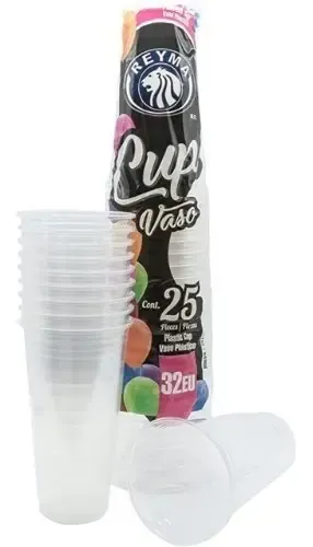 VASO PLASTICO 32 EU C/25
