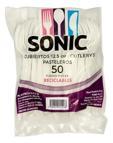 TENEDOR SONIC C/50 PASTELERO