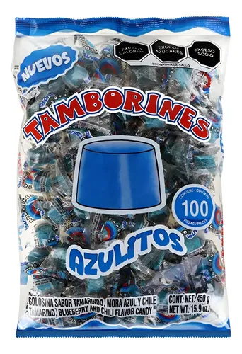 TAMBORINES AZULITOS C/100
