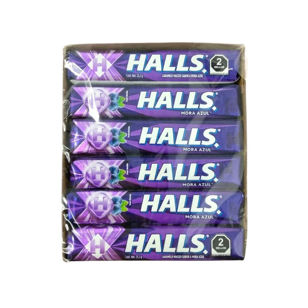 PASTILLA HALLS MORA AZUL C/12