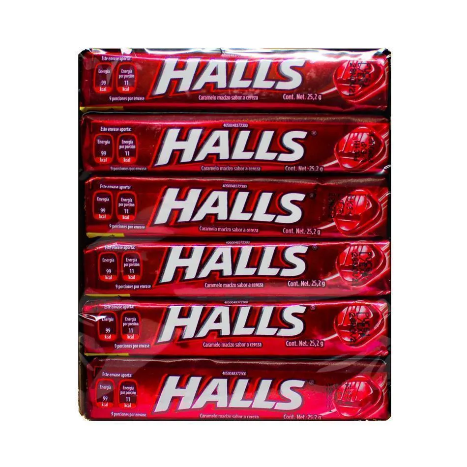 PASTILLA HALLS CEREZA C/12