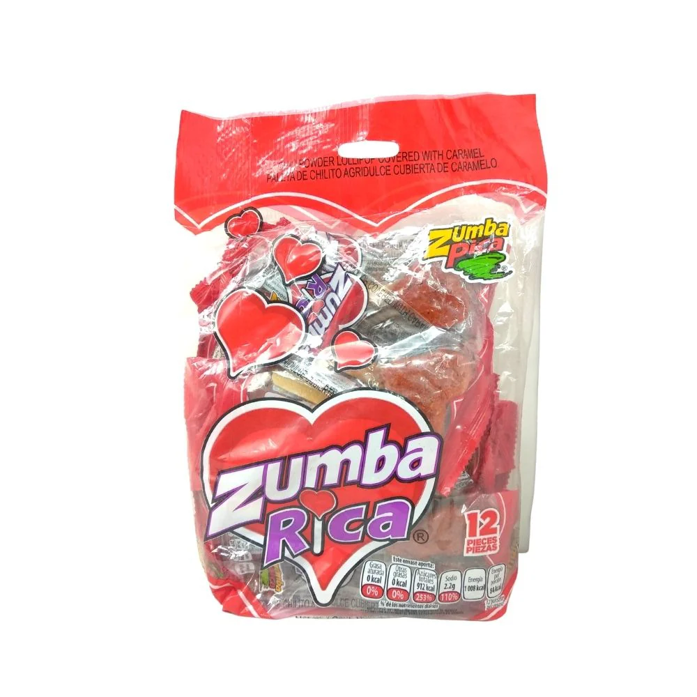 PALETA ZUMBA RICA CORAZON C/12