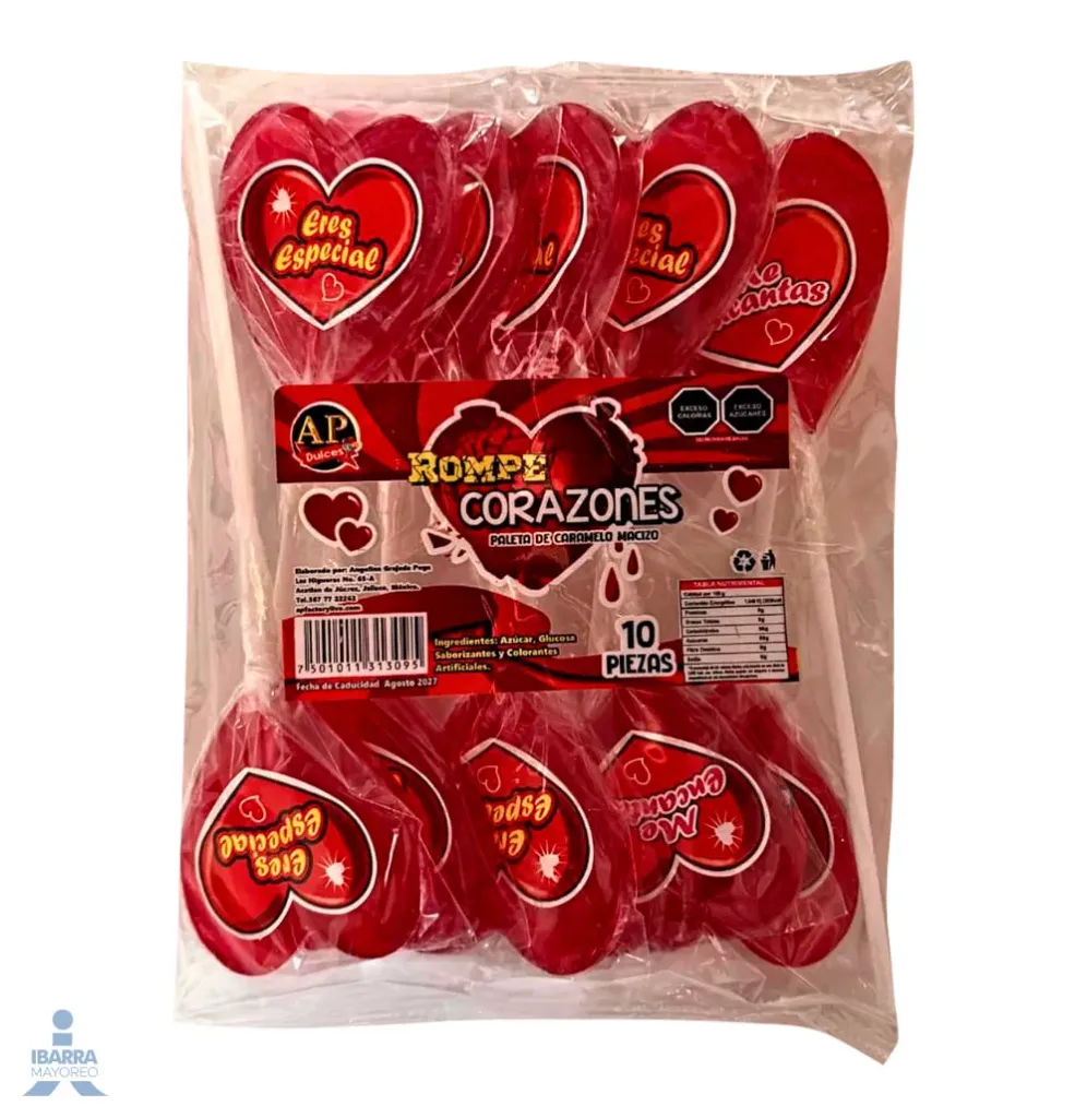 PALETA ROMPECORAZONES C/10