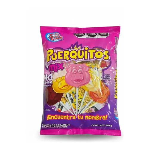 PALETA PUERQUITOS MIX C/40