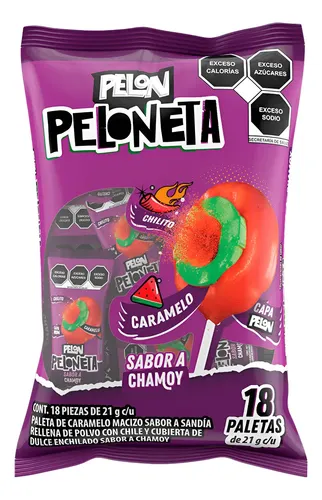 PALETA PELONETA SABOR CHAMOY C/20