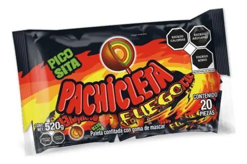 PALETA PACHICLETA FUEGO BOLSA C/20