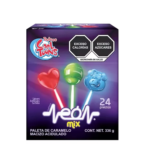 PALETA NEON MIX C/24