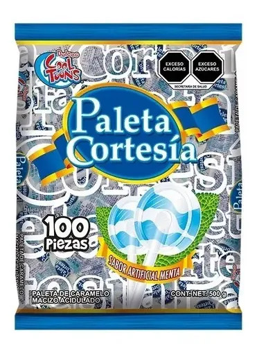 PALETA MENTA CORTESIA C/100