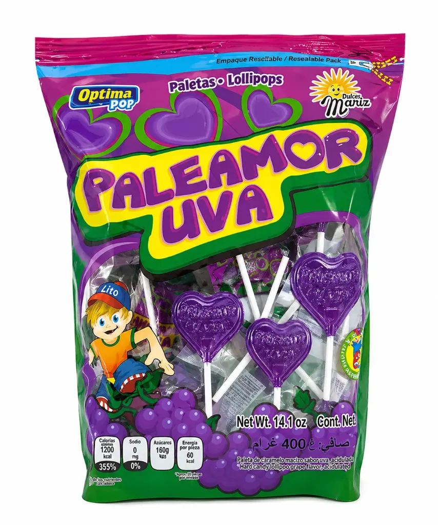 PALETA MARA OPTIMAL PALEAMOR UVA C/40