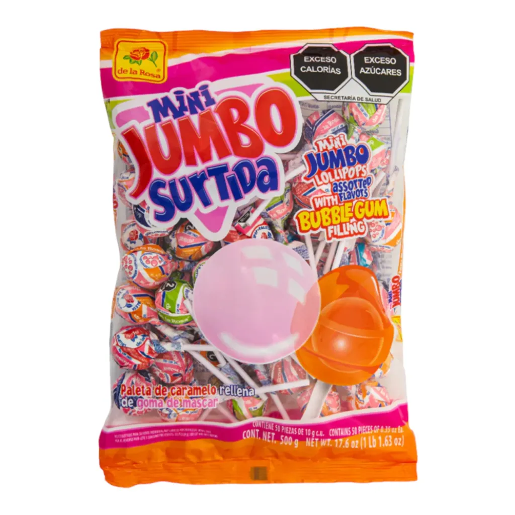 PALETA JUMBO DE LA ROSA SURTIDA C/50