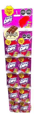 PALETA CRAZY DIPS FRESA C/10