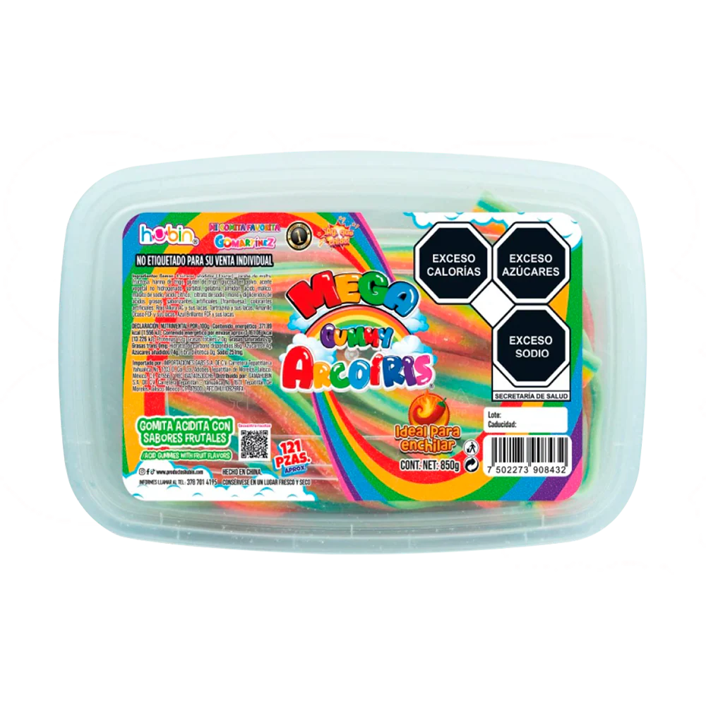 MEGA GUMMY ARCOIRIS HUBIN C/121