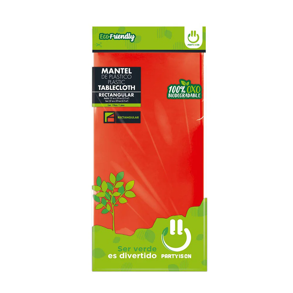 MANTEL RECTANGULAR ROJO