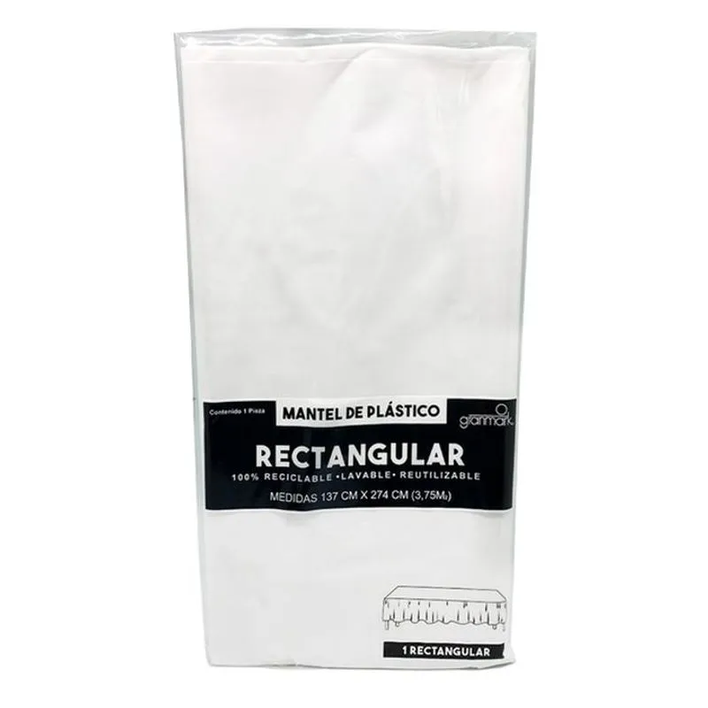 MANTEL RECTANGULAR BLANCO