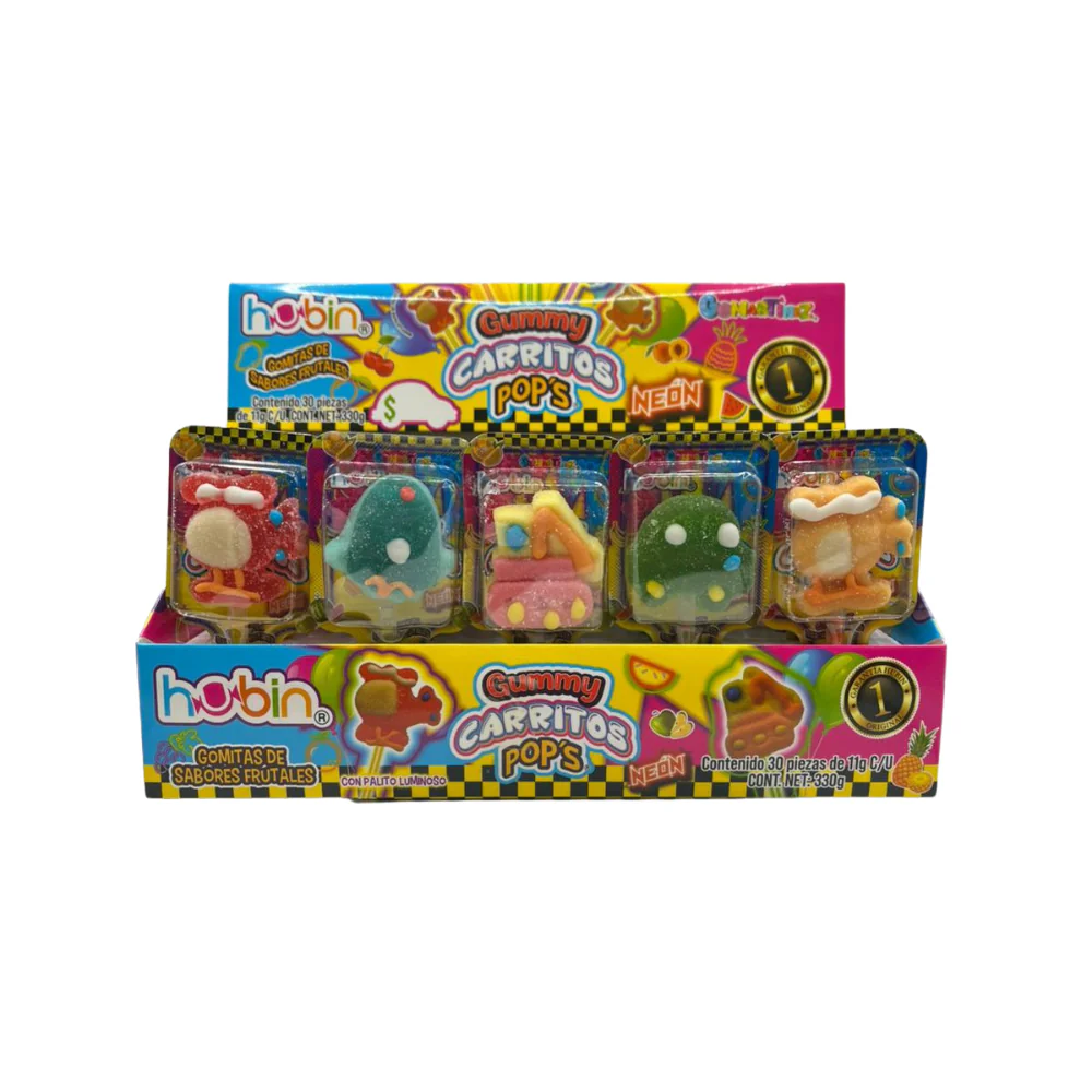 GUMMY CARRITOS POP NEON C/30