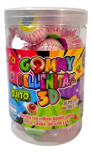 GOMITA RELLENA OJOS 3D C/30