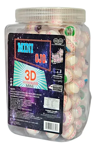 GOMITA RELLENA MINI OJO 3D C/150