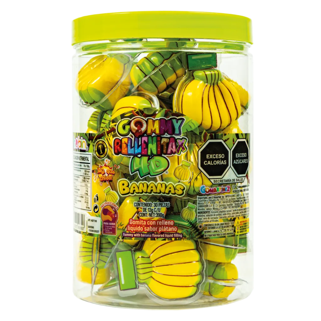 GOMITA RELLENA BANANA 3D C/30