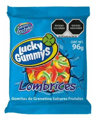 GOMA LUCKY LOMBRIZ BRILLADA SOBRE