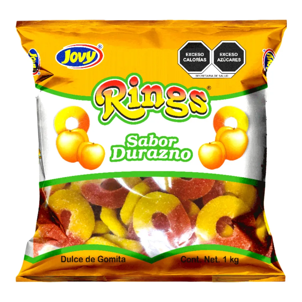 GOMA JOVY RINGS DURAZNO