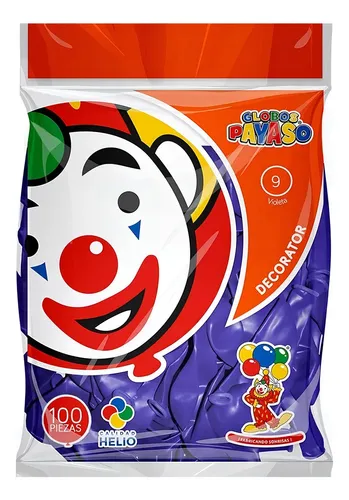 GLOBO PAYASO VIOLETA #9