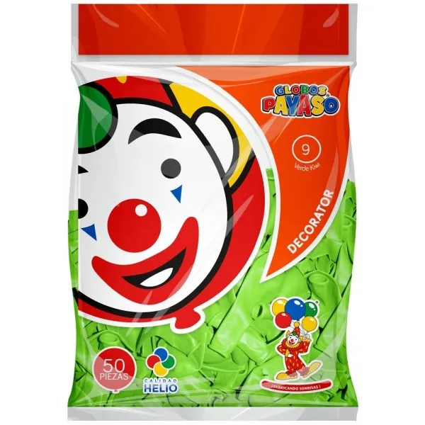 GLOBO PAYASO VERDE KIWI  NO. 9