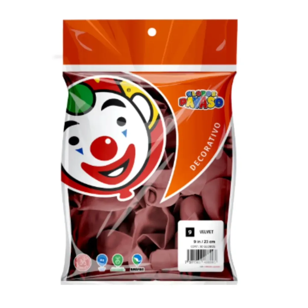 GLOBO PAYASO VELVET #9 C/50
