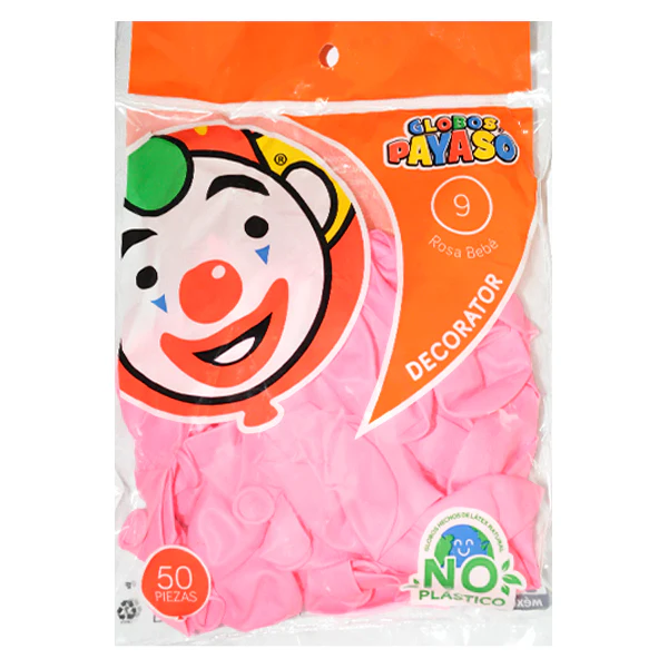 GLOBO PAYASO ROSA #9