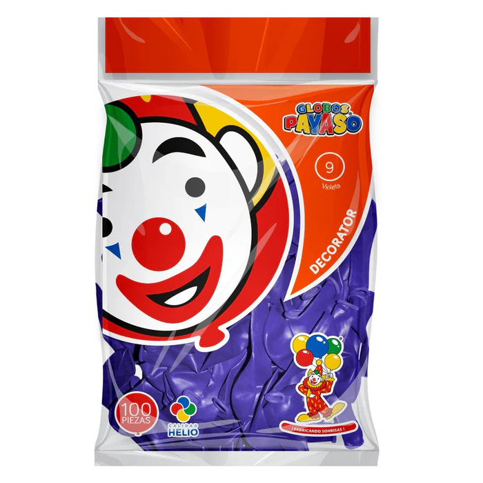 GLOBO PAYASO PURPURA #9