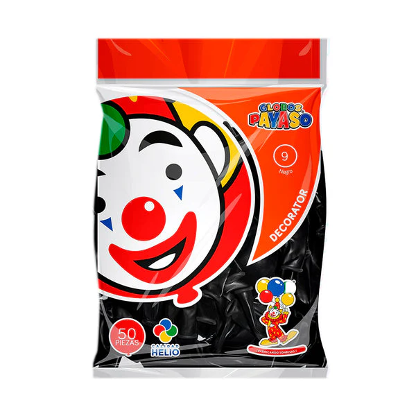 GLOBO PAYASO NEGRO #9