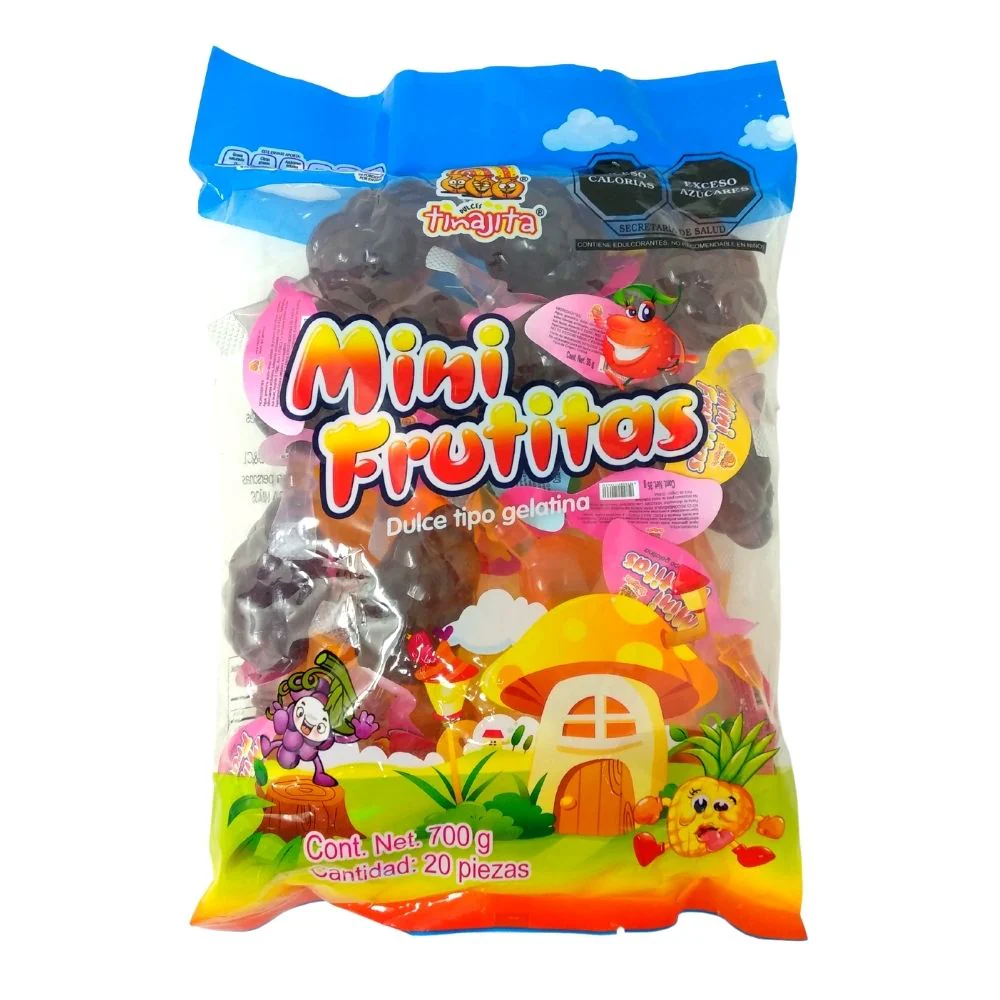 GELATINA MINI FRUTITAS BOLSA  C/20 TINAJITA