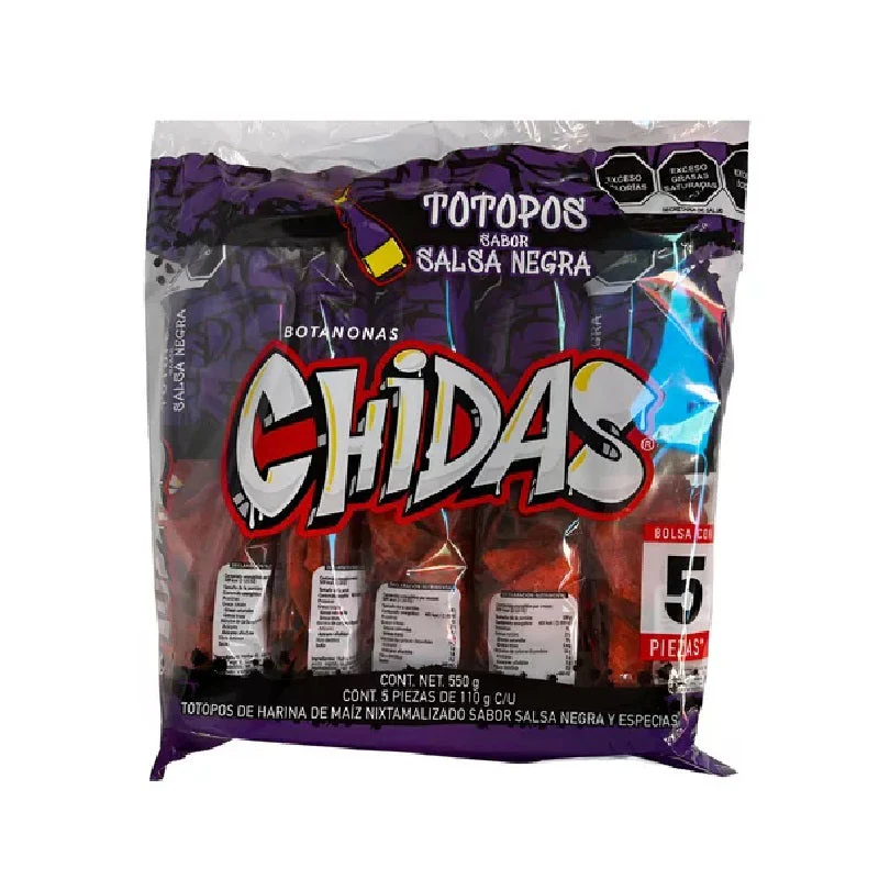 FRITURA CHIDAS TOTOPOS SALSA NEGRA C/5