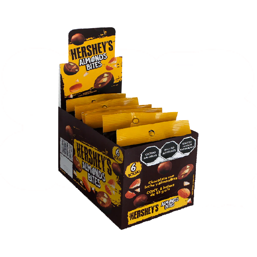 CHOCOLATE HERSHEYS BITES ALMENDRA C/6