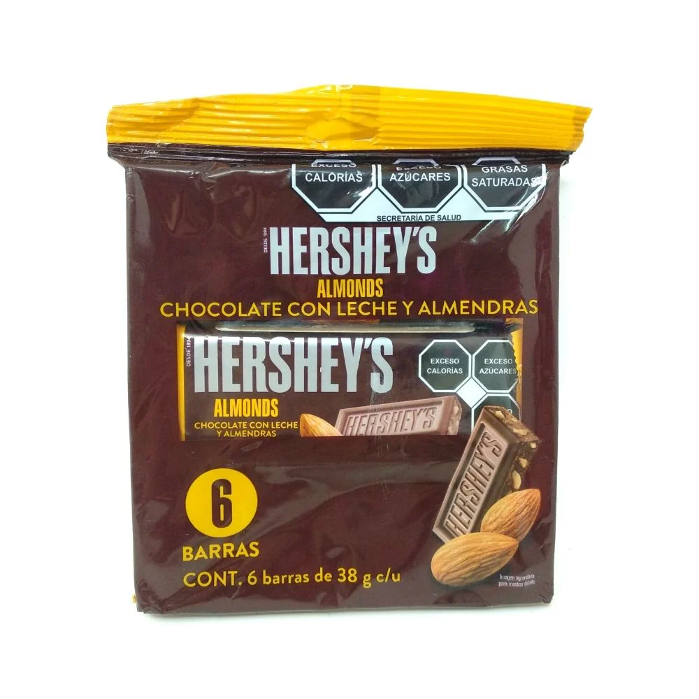 CHOCOLATE HERSHEYS ALMONDS 90 G C/6